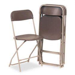 Brown Plastic Folding Chairs