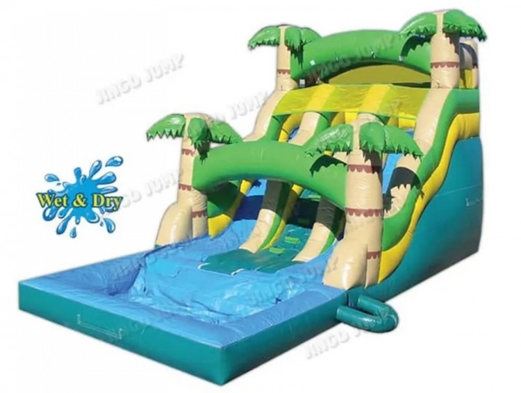 20' Tropical Double Water Slide